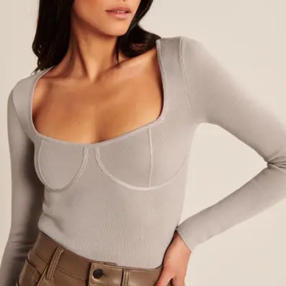 Abercrombie & Fitch Corset Slim Sweater Small - Picture 1 of 5